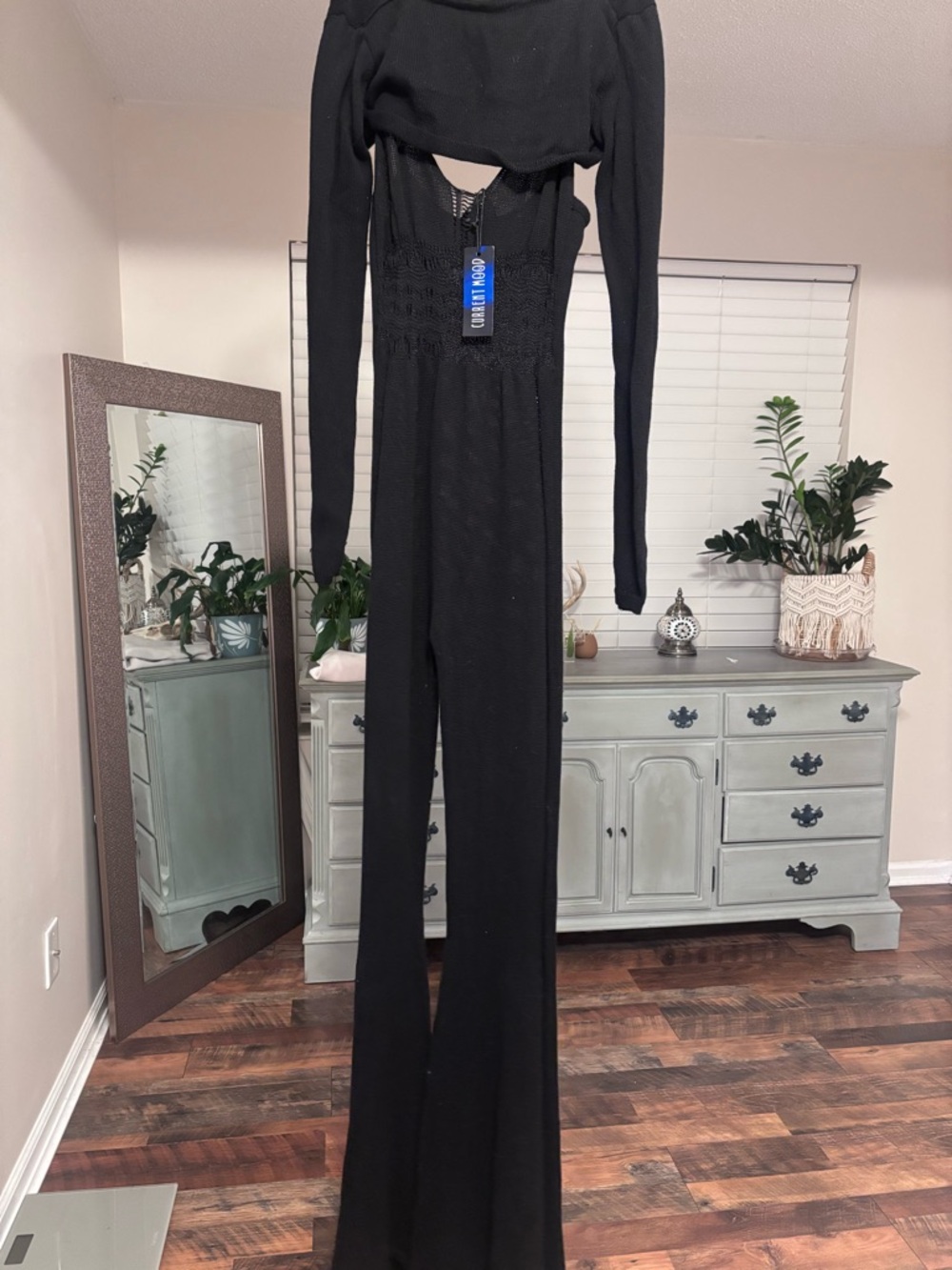 Current Mood Black Knit Jumpsuit